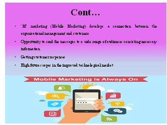 Promotion of Products
